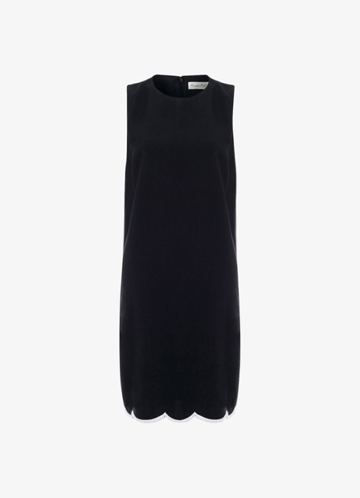Phase Eight Marta mini jurk met ronde hals - voorkant 2 zwart