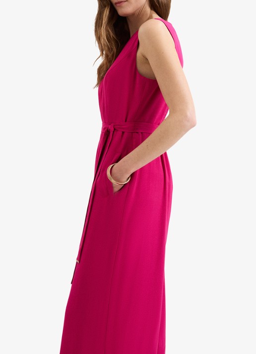 Phase Eight Marta wide fit jumpsuit met strikceintuur - detail 4 fuchsia