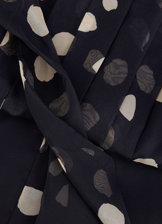 Phase Eight Maxine wide fit jumpsuit met stippenprint - detail 6 donkerblauw