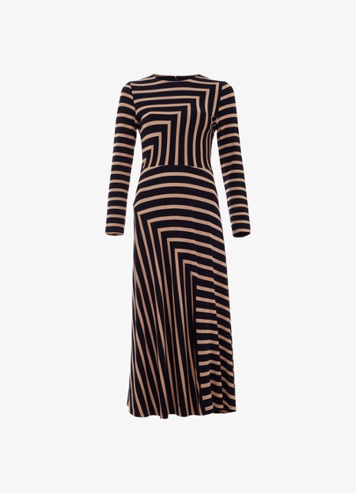 Phase Eight Mia midi jurk met grafische print - voorkant 6 multicolor