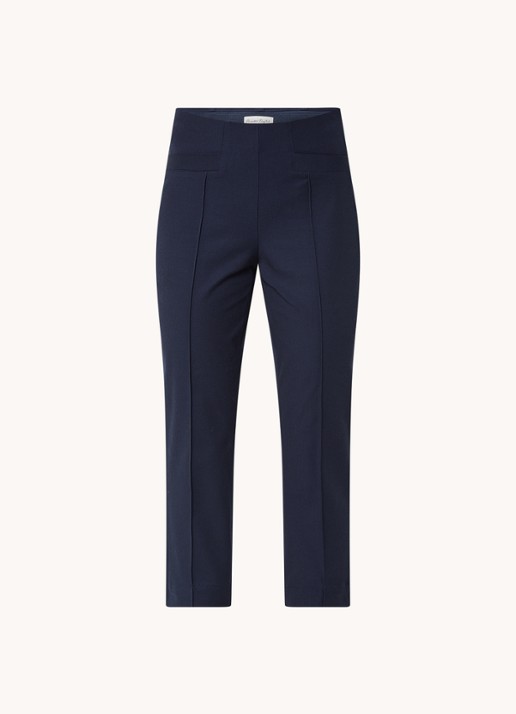 Phase Eight Miah high waist cropped slim fit pantalon met siernaad - voorkant donkerblauw