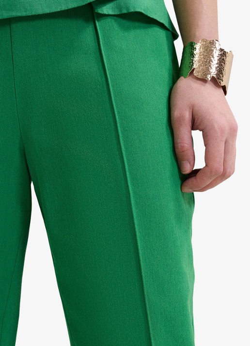 Phase Eight Miah high waist slim fit cropped pantalon met steekzakken - detail 3 groen
