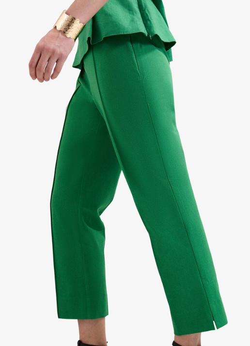 Phase Eight Miah high waist slim fit cropped pantalon met steekzakken - detail 4 groen
