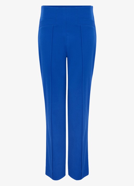 Phase Eight Miah high waist tapered fit cropped pantalon met stretch - voorkant kobaltblauw