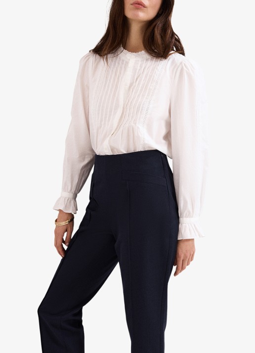 Phase Eight Miah slim fit pantalon met paspelzakken - detail 2 navy
