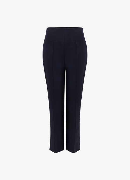 Phase Eight Miah slim fit pantalon met paspelzakken - voorkant 3 navy