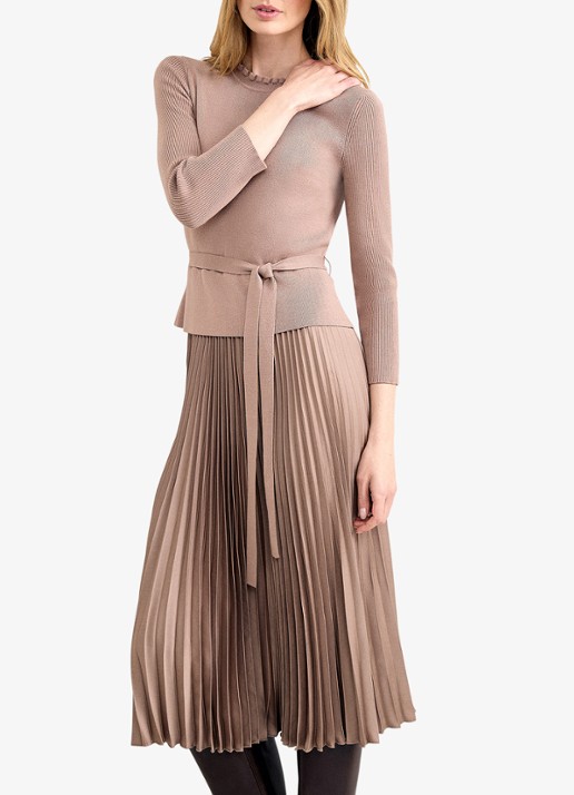 Phase Eight Midi jurk met plooien