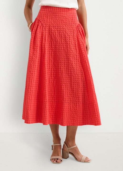 Phase Eight Midi rok met steekzakken