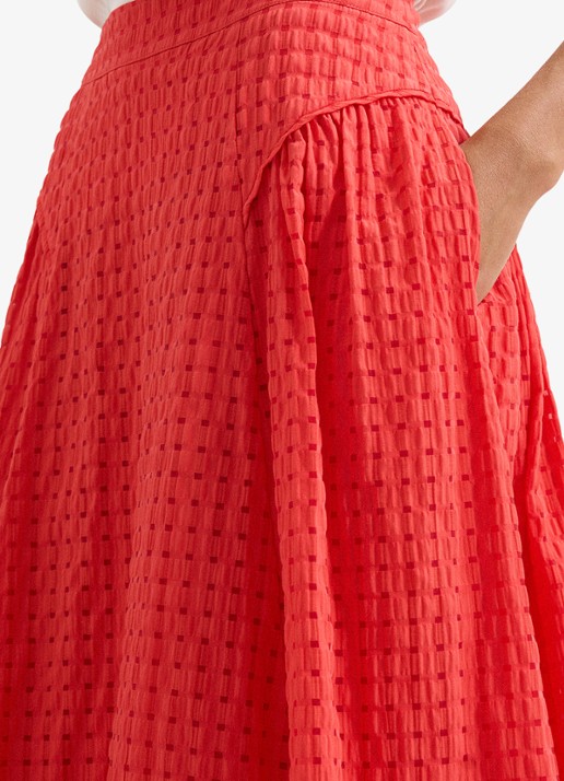 Phase Eight Midi rok met steekzakken - detail 5 rood