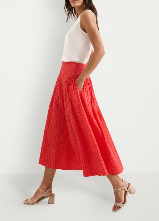 Phase Eight Midi rok met steekzakken - detail 6 rood
