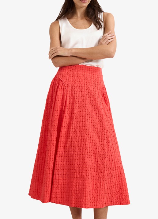 Phase Eight Midi rok met steekzakken - detail 7 rood