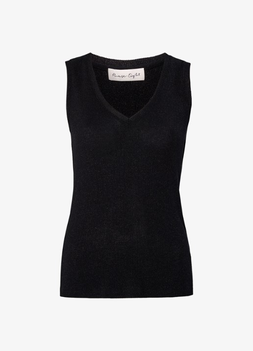 Phase Eight Mila ribgebreide tanktop met lurex