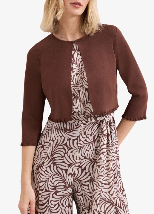 Phase Eight Mimi fijngebreid vest met ronde hals
