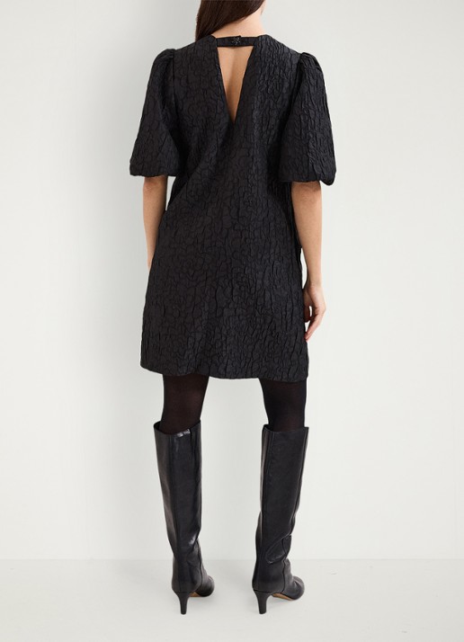 Phase Eight Mini tuniekjurk met pofmouwen - achterkant 6 zwart