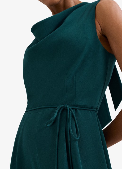 Phase Eight Monique loose fit jumpsuit met waterval hals - detail 5 zeegroen