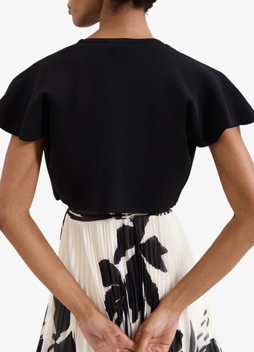Phase Eight Myra bolero met vlindermouw  - achterkant 3 zwart