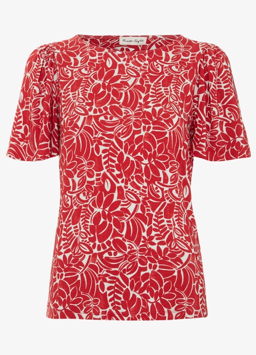 Phase Eight Nayana top met bloemenprint - voorkant 6 rood