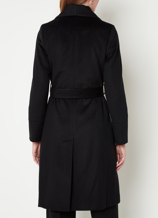 Phase Eight Nicci Belted Coat Black 08 - achterkant 9 zwart