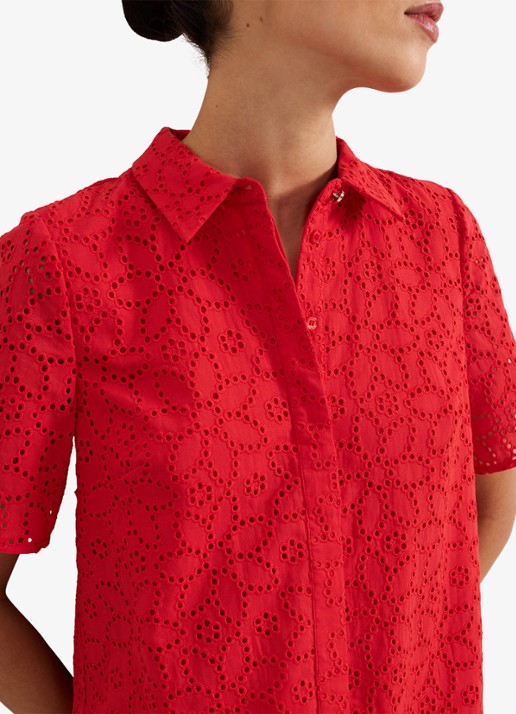 Phase Eight Nicky Shirt Dress - detail 5 rood
