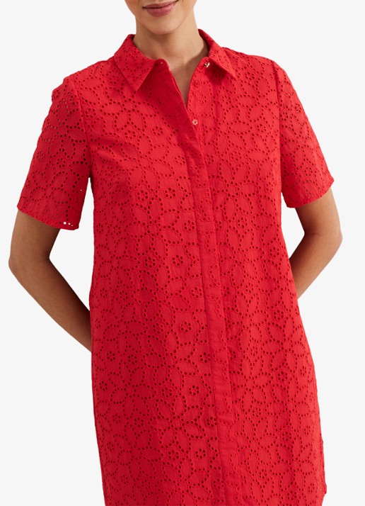Phase Eight Nicky Shirt Dress - detail 6 rood