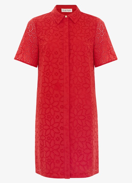 Phase Eight Nicky Shirt Dress - voorkant 2 rood