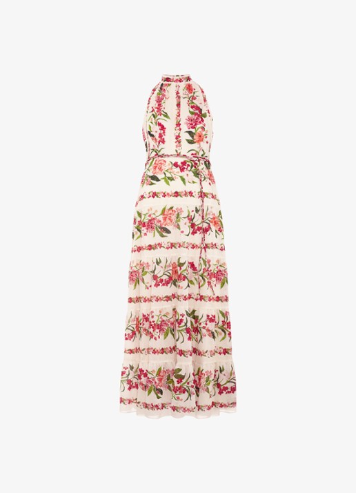 Phase Eight Nita midi jurk met bloemenprint in linnenblend