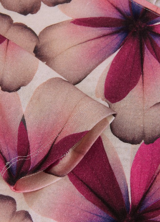 Phase Eight Nori top in linnenblend met bloemenprint - detail 4 roze