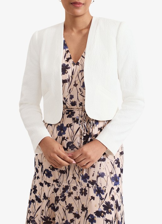 Phase Eight Olivia cropped blazer met paspelzakken