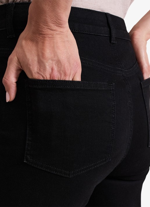 Phase Eight Olivia high waist bootcut Jeans met steekzakken - detail 5 zwart