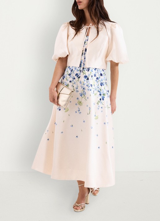Phase Eight Orla midi jurk met bloemenprint - detail 8 blauw