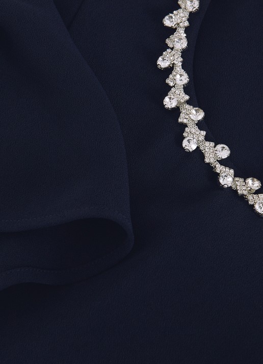 Phase Eight Orwen jumpsuit met strikceintuur - detail 7 donkerblauw
