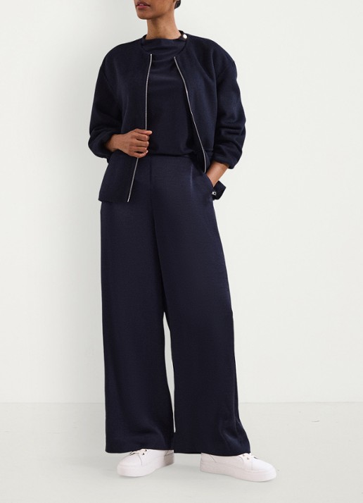 Phase Eight Paige top met gedrapeerd detail - detail 4 donkerblauw