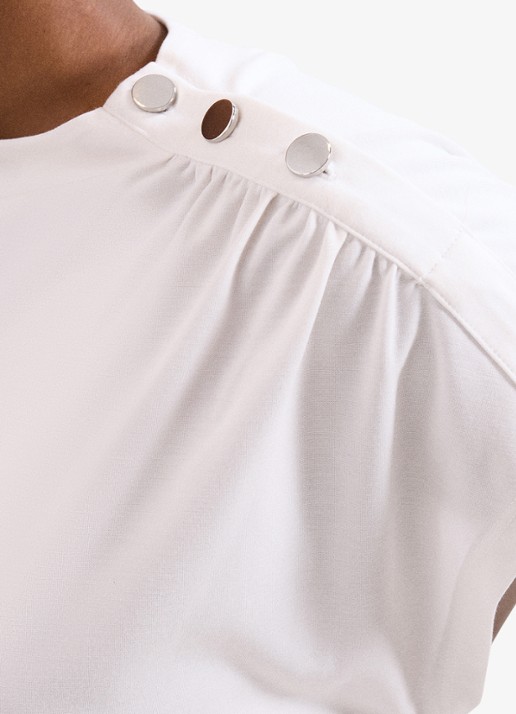 Phase Eight Paige top met gedrapeerd detail - detail 5 gebroken wit