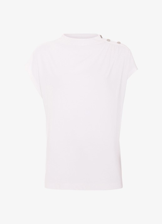 Phase Eight Paige top met gedrapeerd detail - voorkant gebroken wit