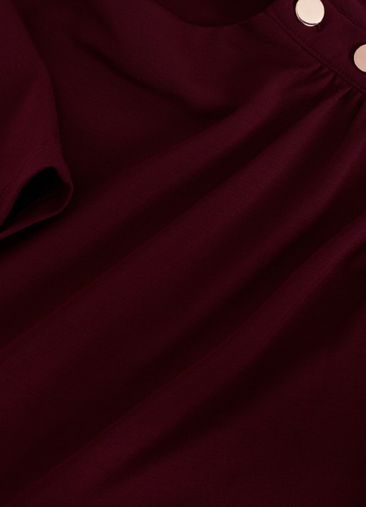 Phase Eight Paige top met gedrapeerd detail - detail 7 aubergine