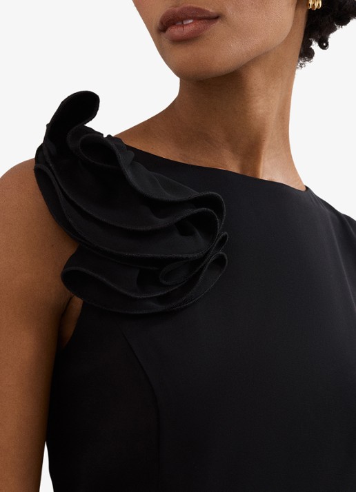 Phase Eight Perla midi jurk met steekzakken - detail 4 zwart