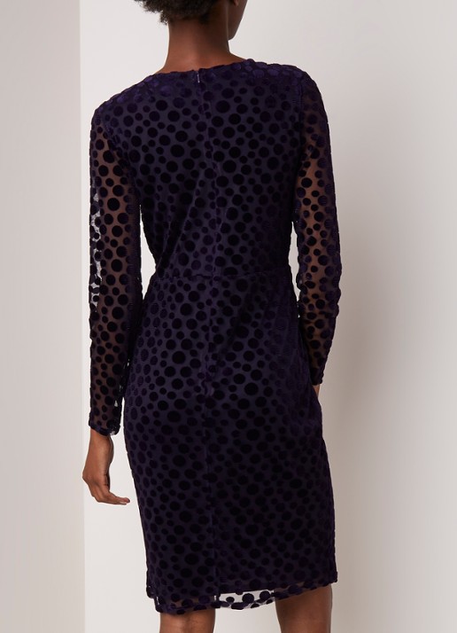 Phase Eight Perrie midi jurk met overslag - achterkant aubergine