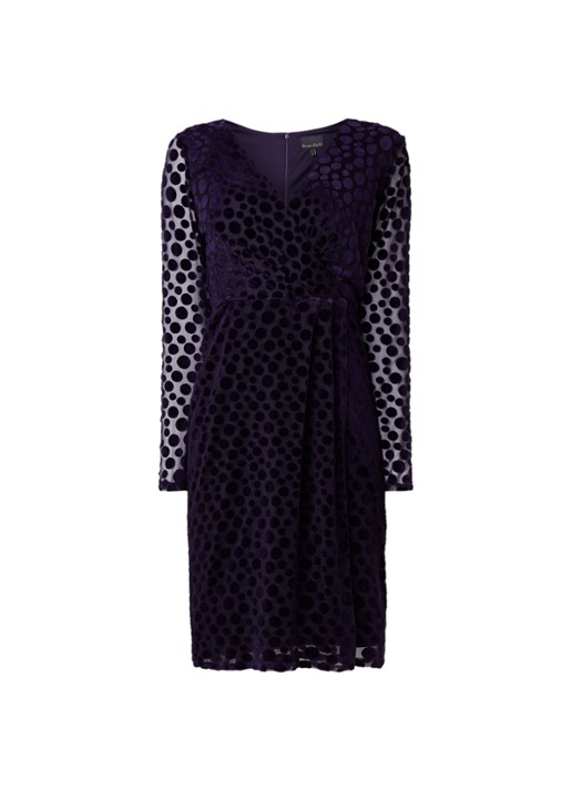 Phase Eight Perrie midi jurk met overslag - voorkant 2 aubergine