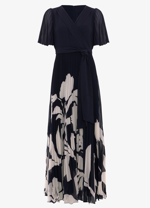 Phase Eight Petite Abigail maxi wikkeljurk met plooien