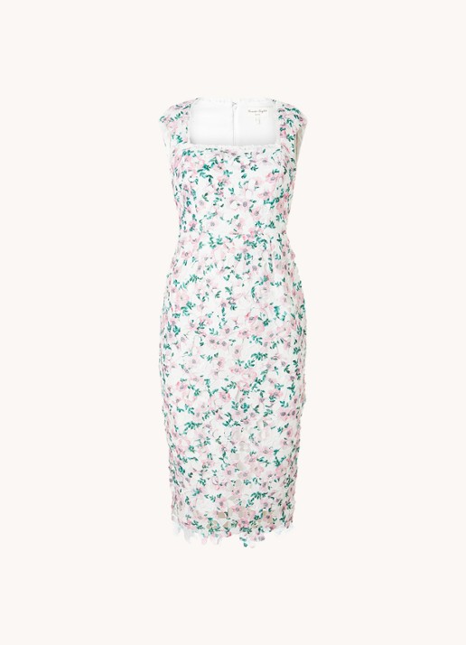 Phase Eight Petite Diana midi kokerjurk met broderie
