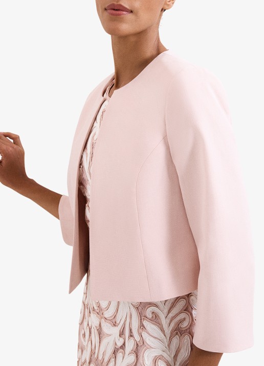 Phase Eight Petite Elizabeth bolero met structuur - detail 3 oudroze
