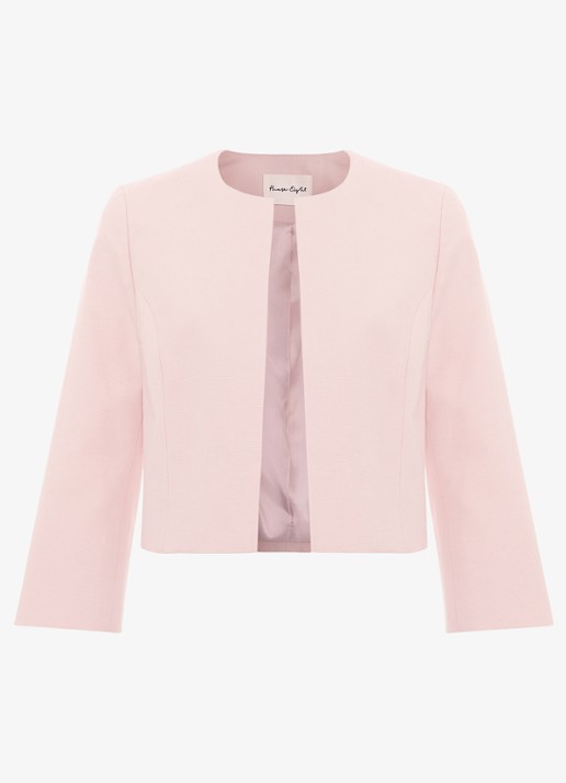 Phase Eight Petite Elizabeth bolero met structuur - voorkant 6 oudroze