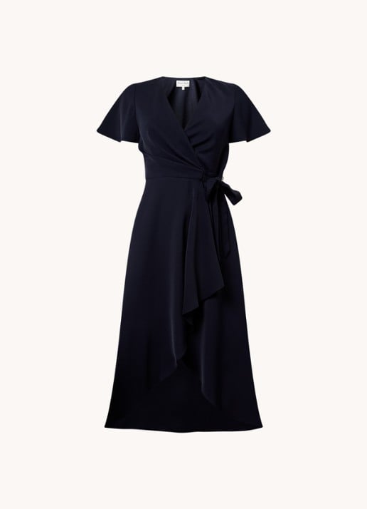 Phase Eight Petite Julissa midi wikkeljurk met strikceintuur