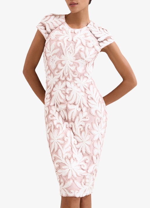Phase Eight Petite Karima midi jurk met borduring