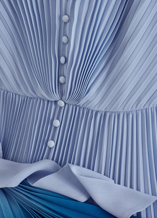 Phase Eight Petite Mira midi jurk met strikceintuur - detail 5 blauw
