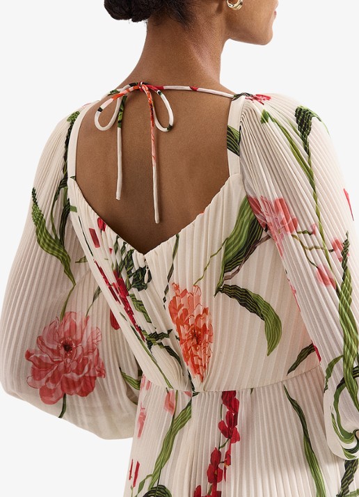 Phase Eight Petite Reanna maxi jurk met bloemenprint - detail 8 ivoor