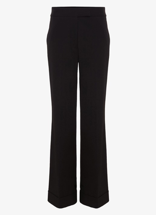 Phase Eight Petite Trixie mid waist straight fit pantalon met steekzakken - voorkant zwart