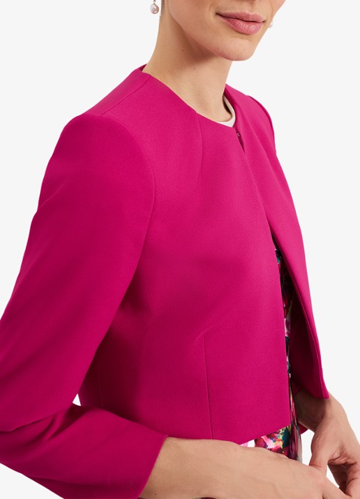 Phase Eight Phoebe bolero met structuur - detail 2 donkerroze