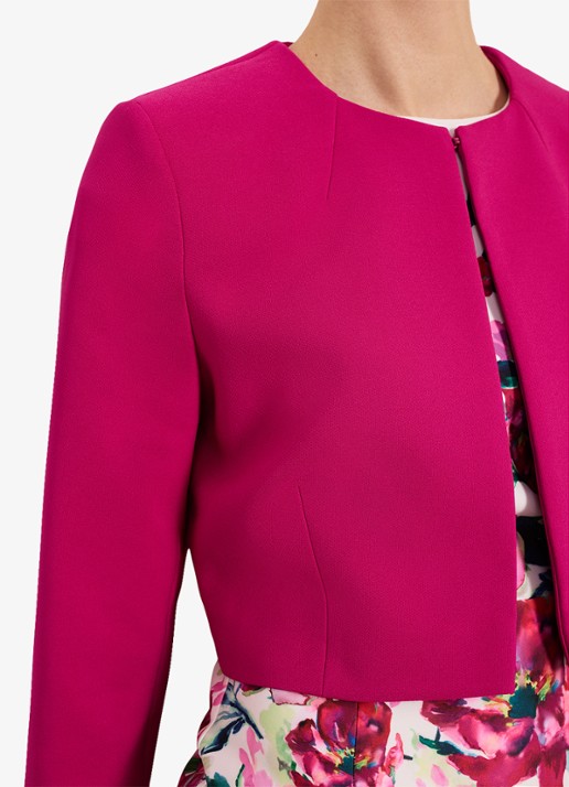 Phase Eight Phoebe bolero met structuur - detail 3 donkerroze