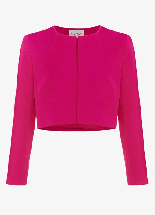 Phase Eight Phoebe bolero met structuur - voorkant 5 donkerroze